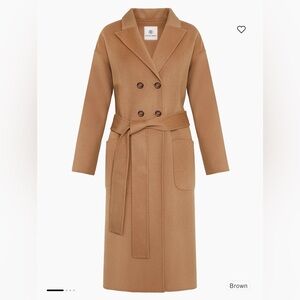 Anine Bing Dylan Wool-Cashmere Tan Trench Coat ASO Meghan Markle